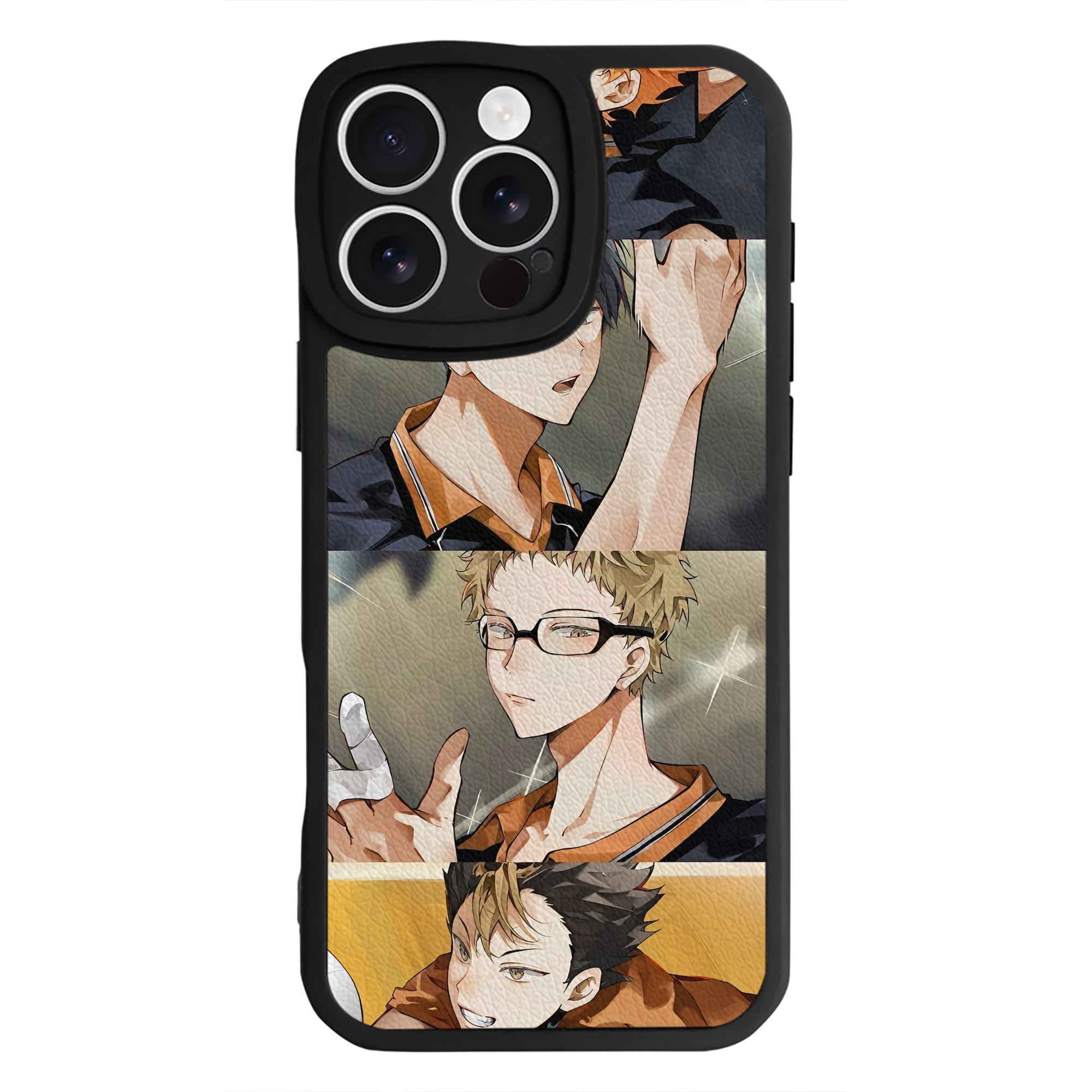 （画像用） ハイキュー!! Haikyu!! 【iPhone 16シリーズ対応】シリコンスマホケース（レザー調） 材質：シリコン